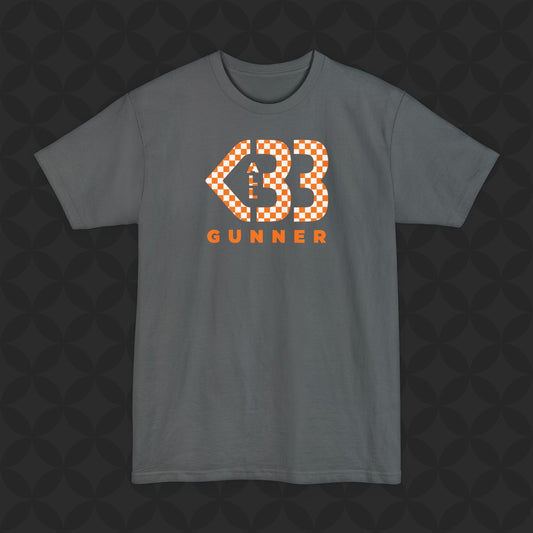 Tall Shirt - All Heart Gunner - Orange/White Checkered Logo