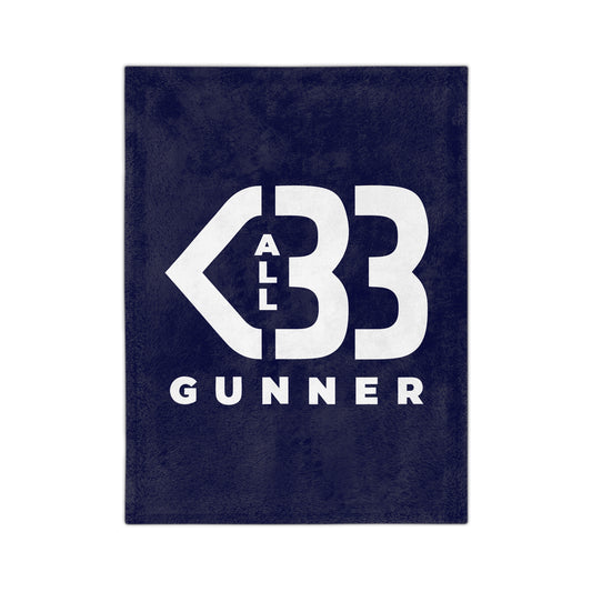 Velveteen Microfiber Blanket - All Heart Gunner Logo