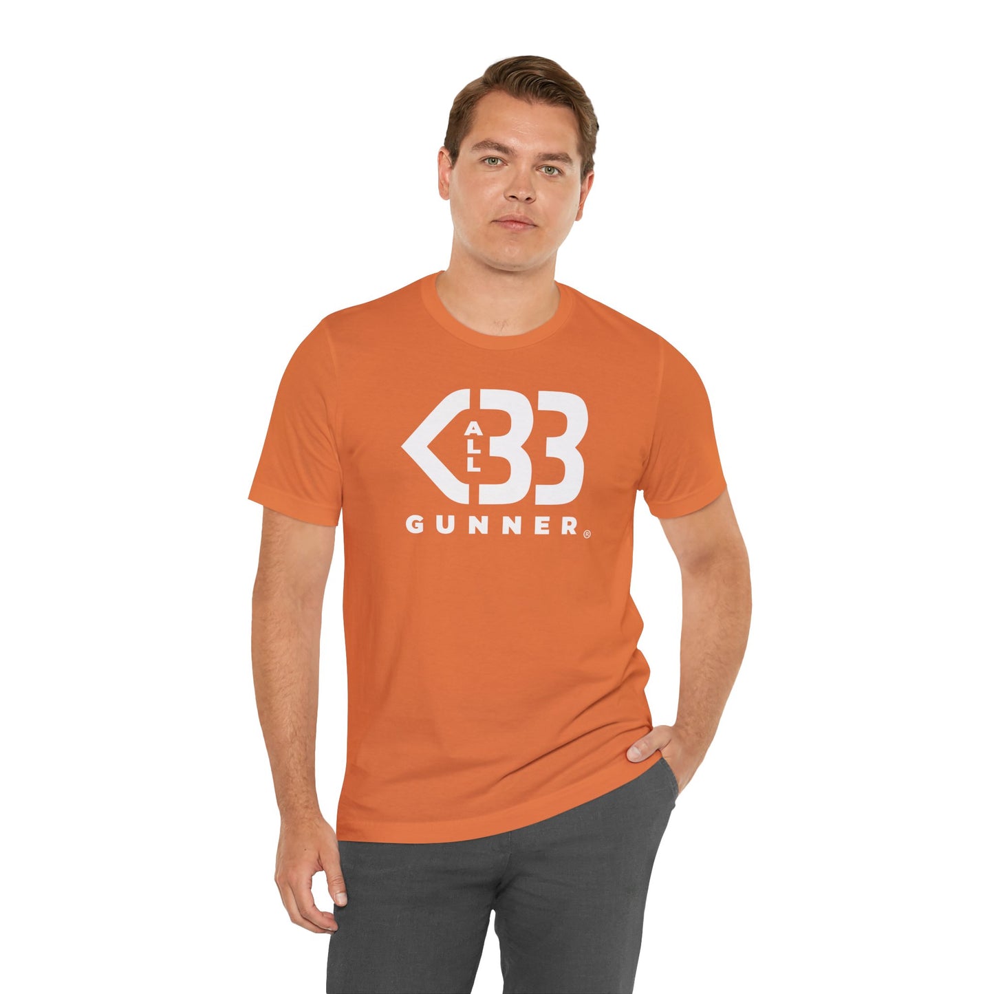 All Heart Gunner Burnt Orange Tee - White Logo