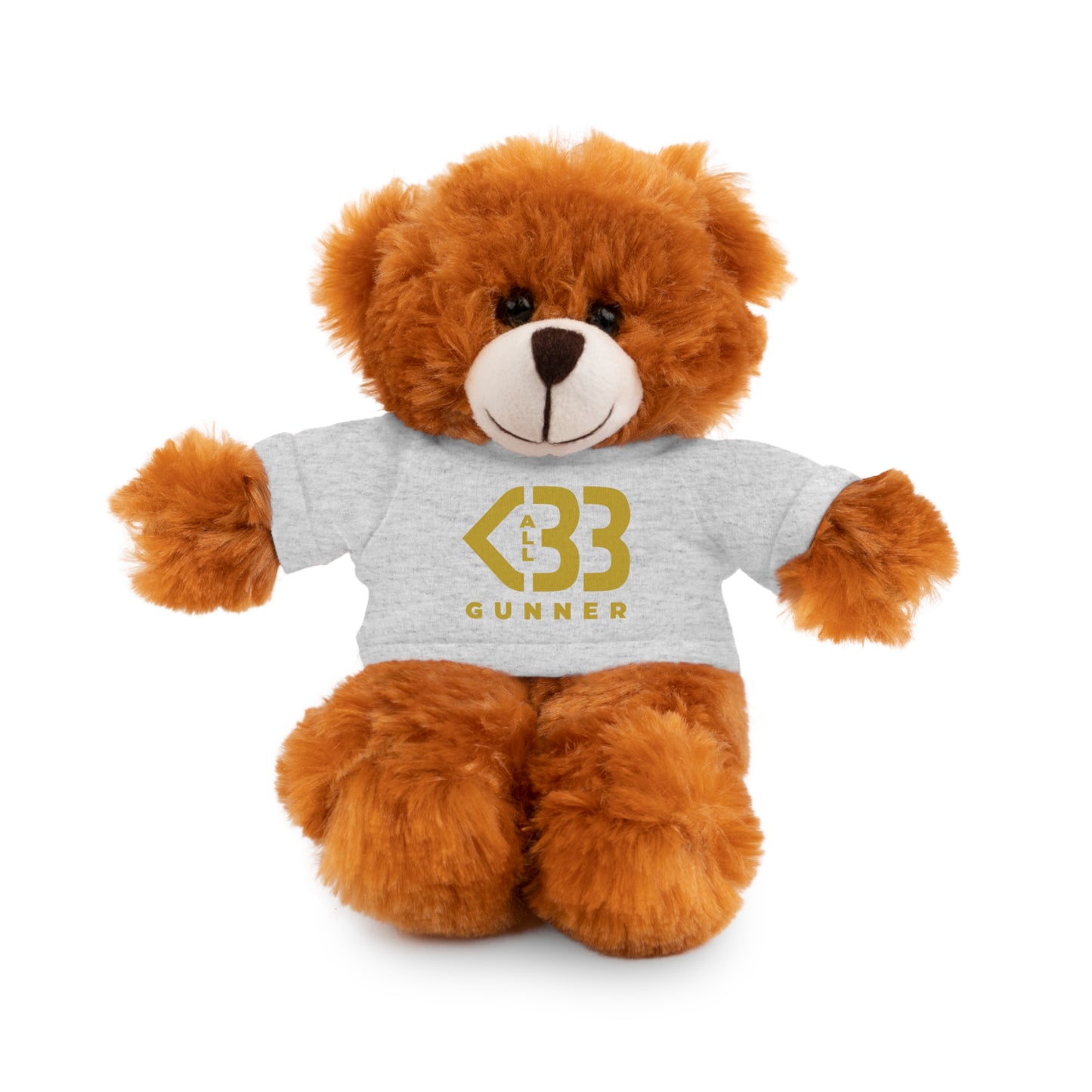 Customized Stuffed Animal with Tee – All Heart Gunner Logo