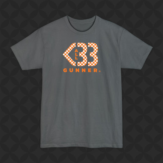 Tall Shirt - All Heart Gunner - Orange/White Checkered Logo