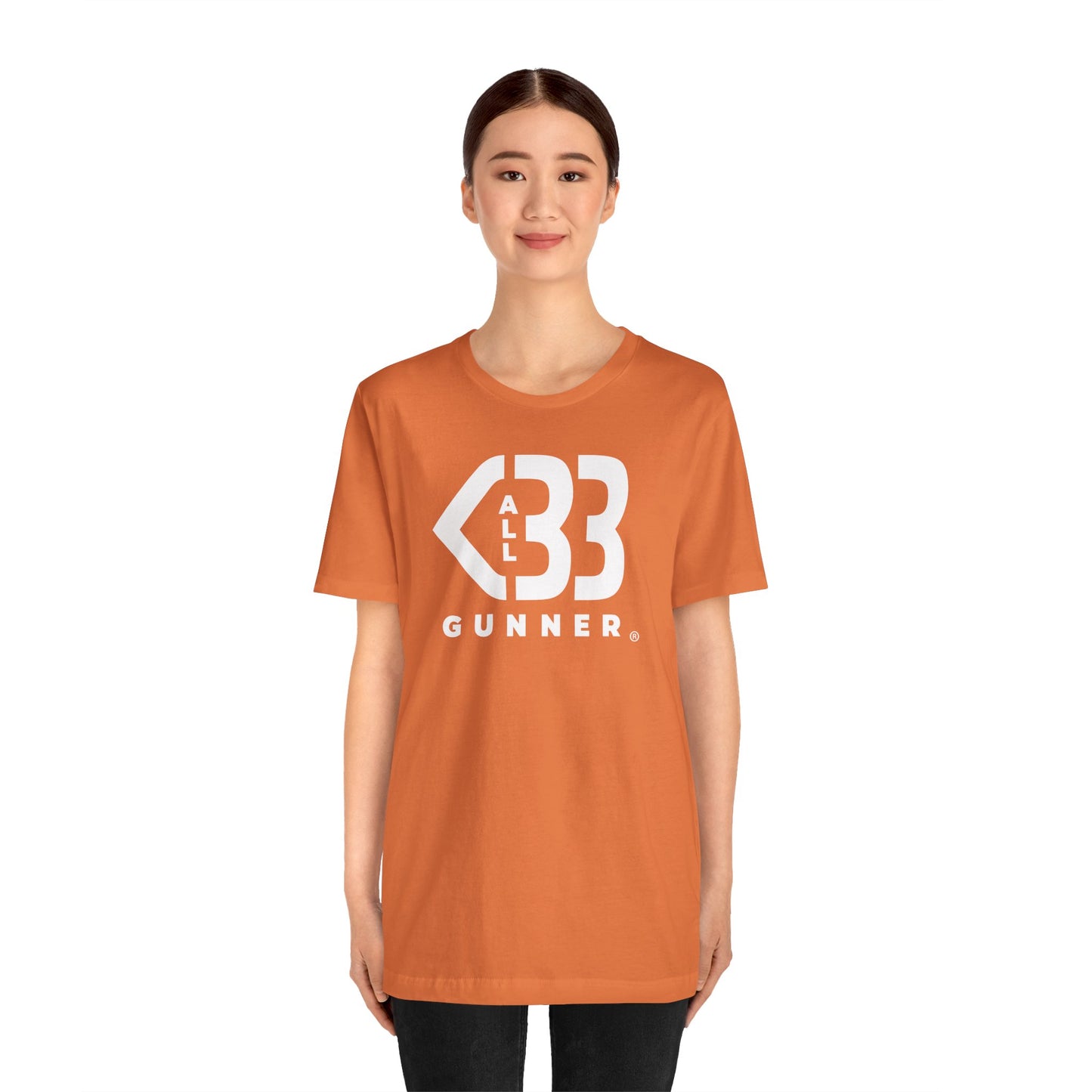 All Heart Gunner Burnt Orange Tee - White Logo