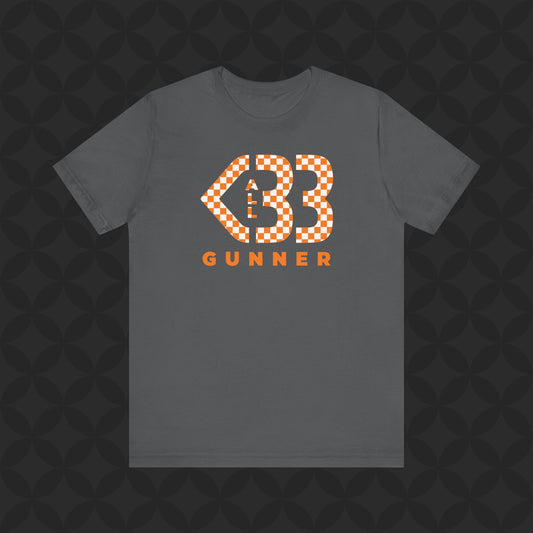 All Heart Gunner Checkered Tee - Orange/White Checkered Logo