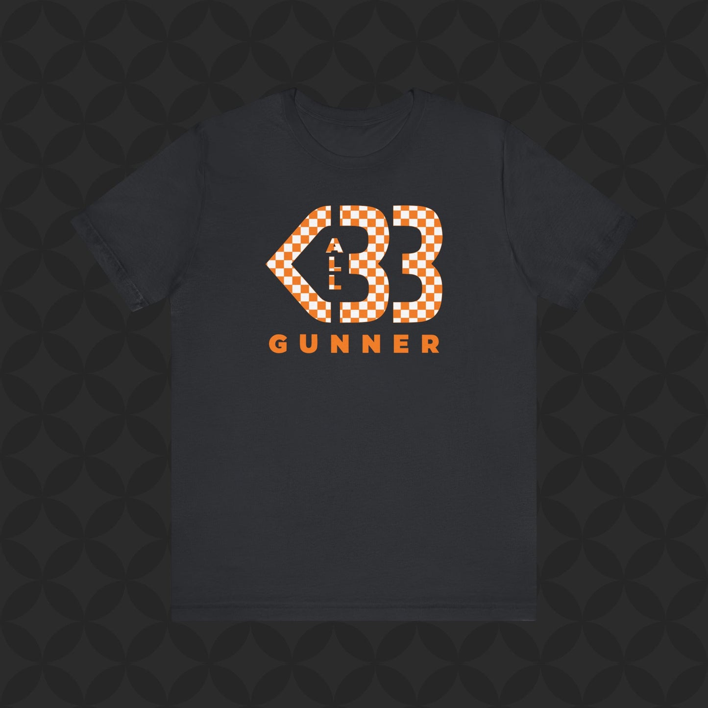 All Heart Gunner Checkered Tee - Orange/White Checkered Logo