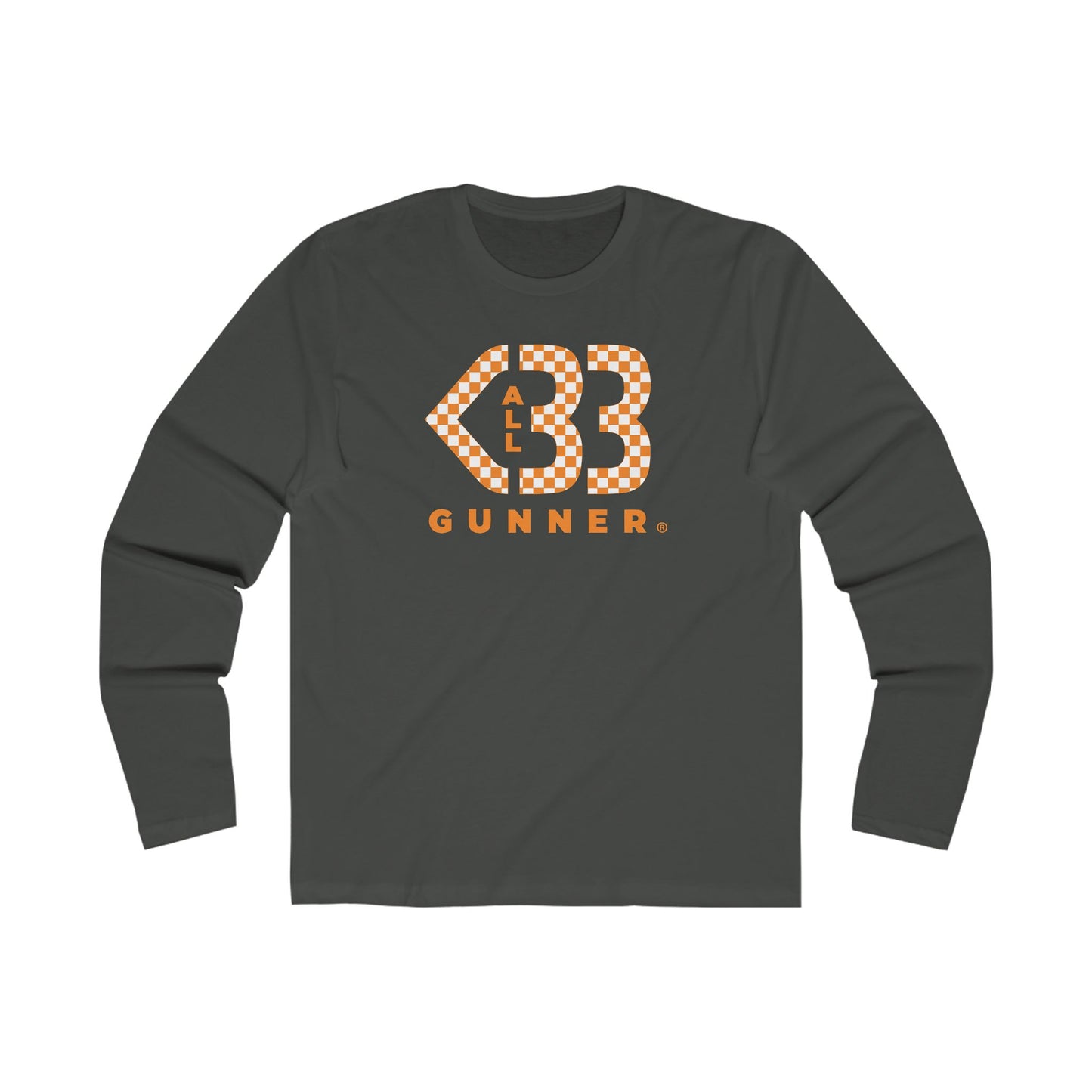 Long Sleeve - All Heart Gunner - Orange/White Checkered Logo