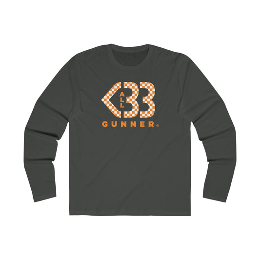 Long Sleeve - All Heart Gunner - Orange/White Checkered Logo
