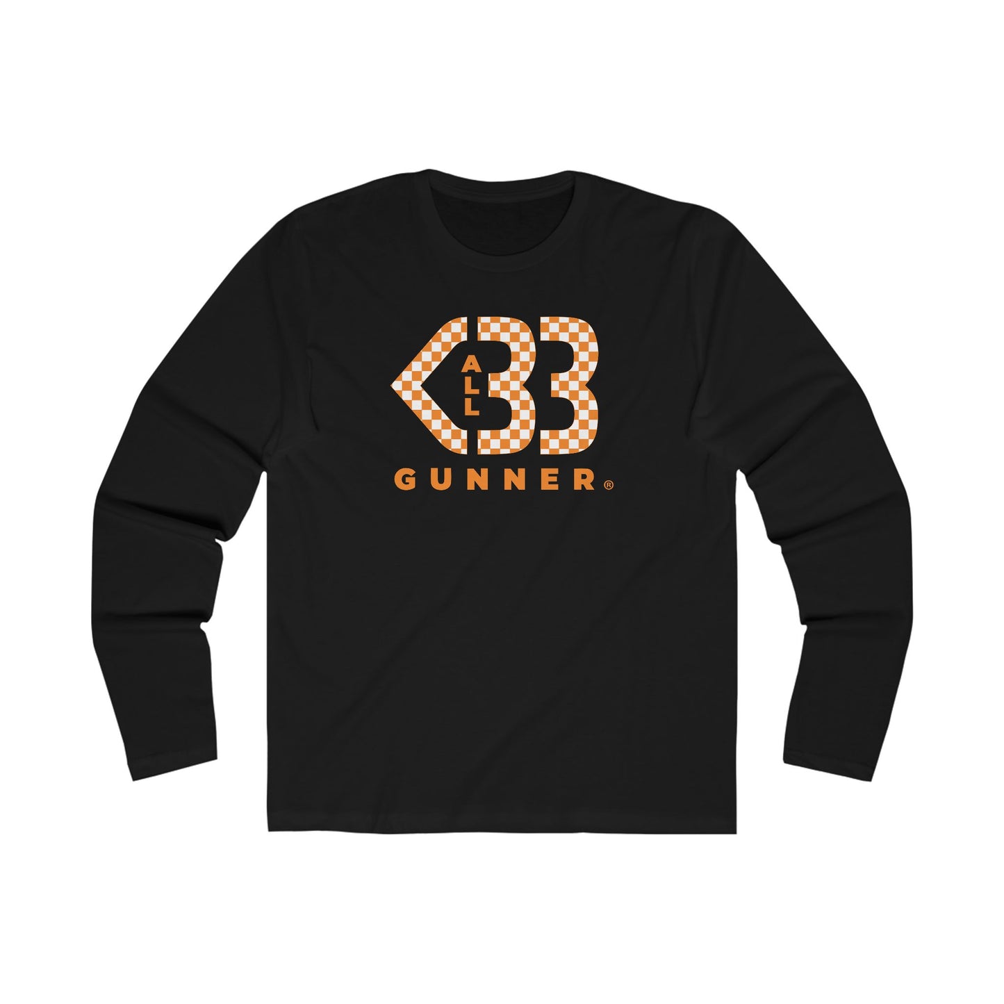 Long Sleeve - All Heart Gunner - Orange/White Checkered Logo