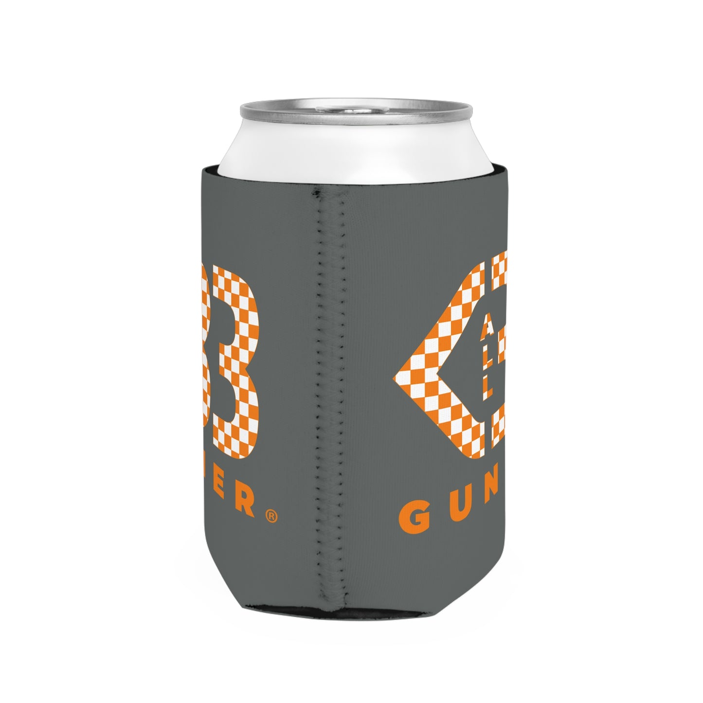 All Heart Gunner Orange/White Checkered Logo - Cooler Sleeve