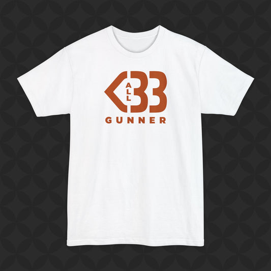 Tall Shirt - All Heart Gunner - Burnt Orange Logo