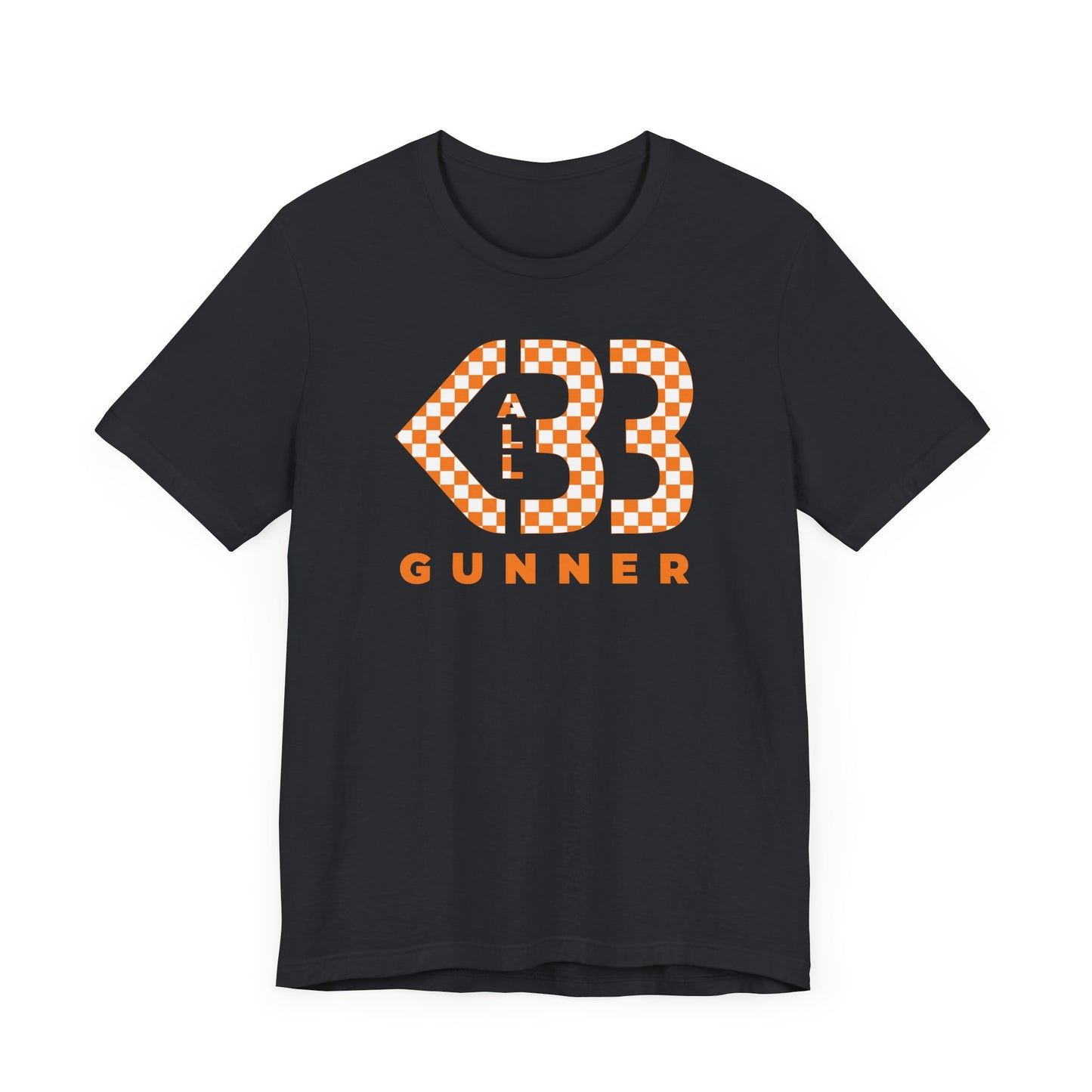 All Heart Gunner Checkered Tee - Orange/White Checkered Logo