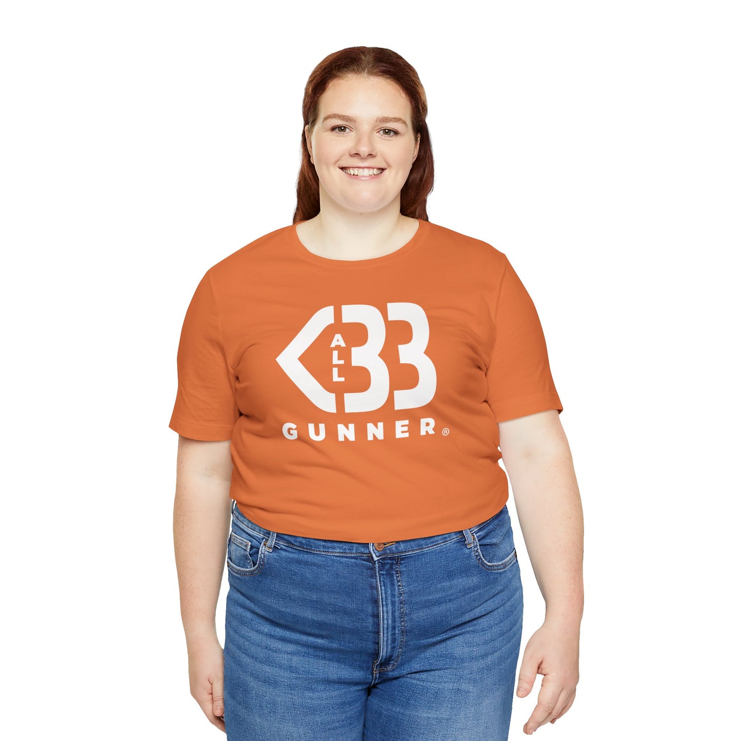 All Heart Gunner Burnt Orange Tee - White Logo
