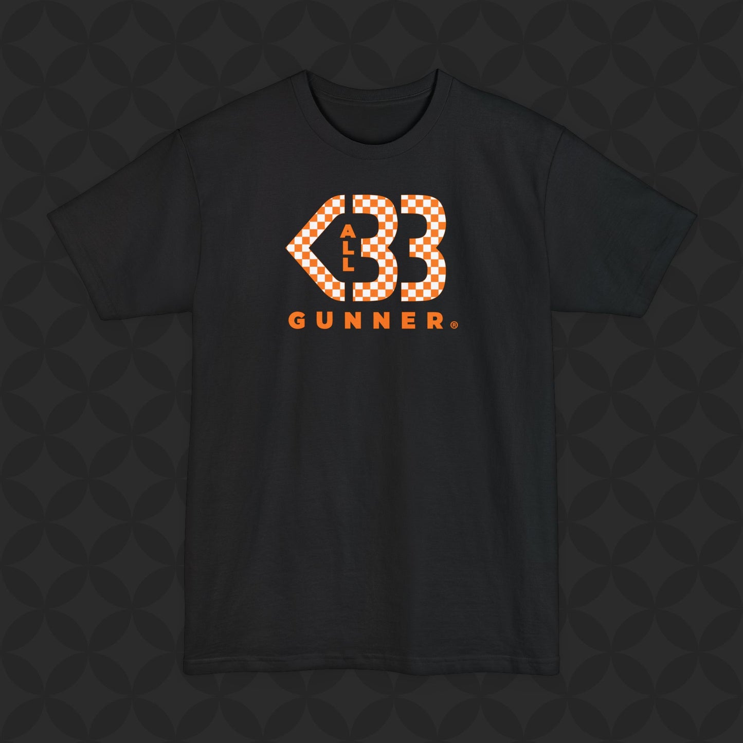 Tall Shirt - All Heart Gunner - Orange/White Checkered Logo