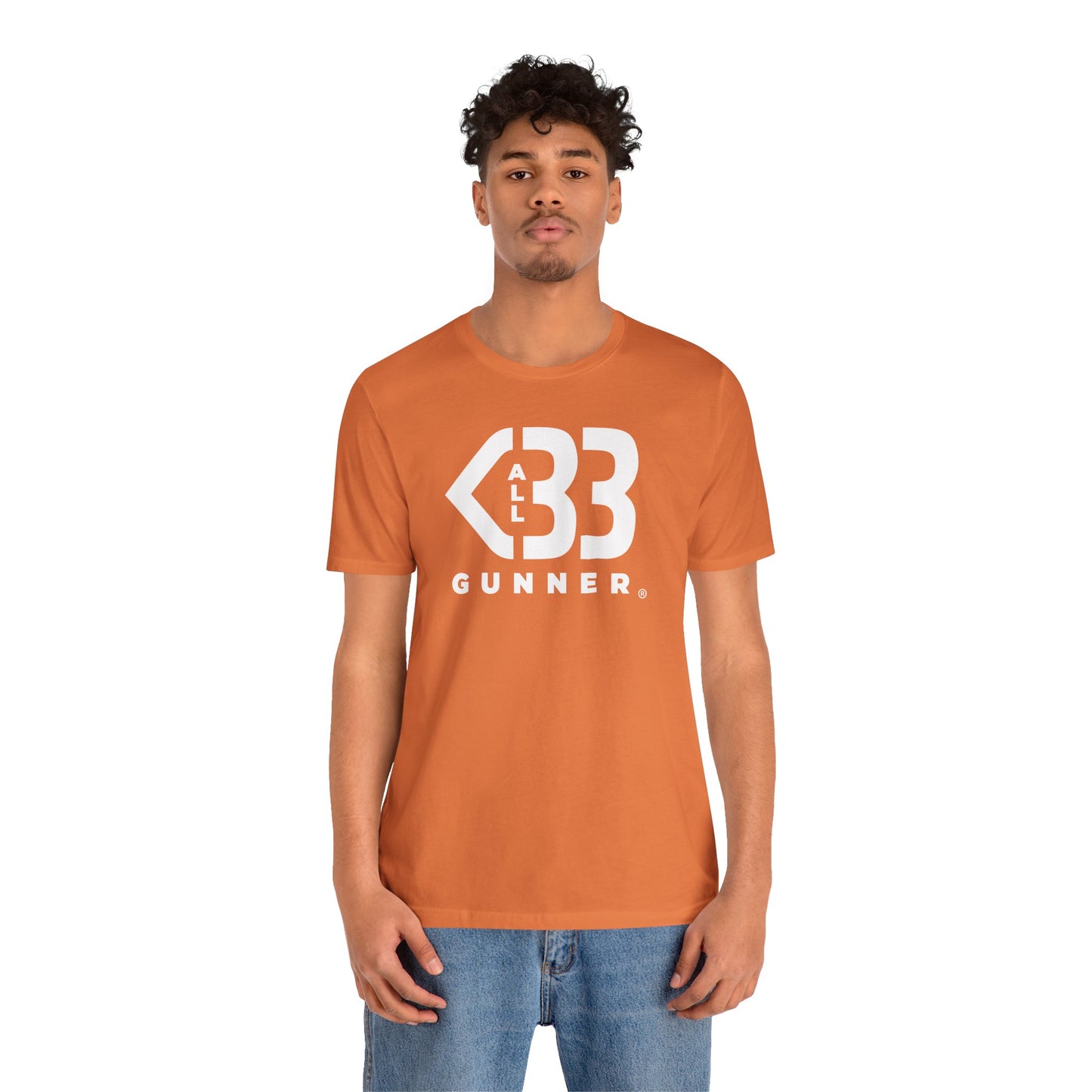 All Heart Gunner Burnt Orange Tee - White Logo