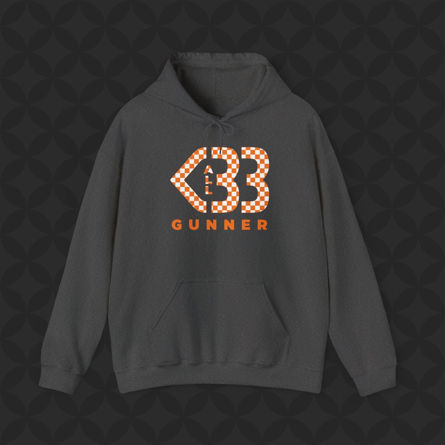 Hoody - All Heart Gunner - Orange/White Checkered Logo