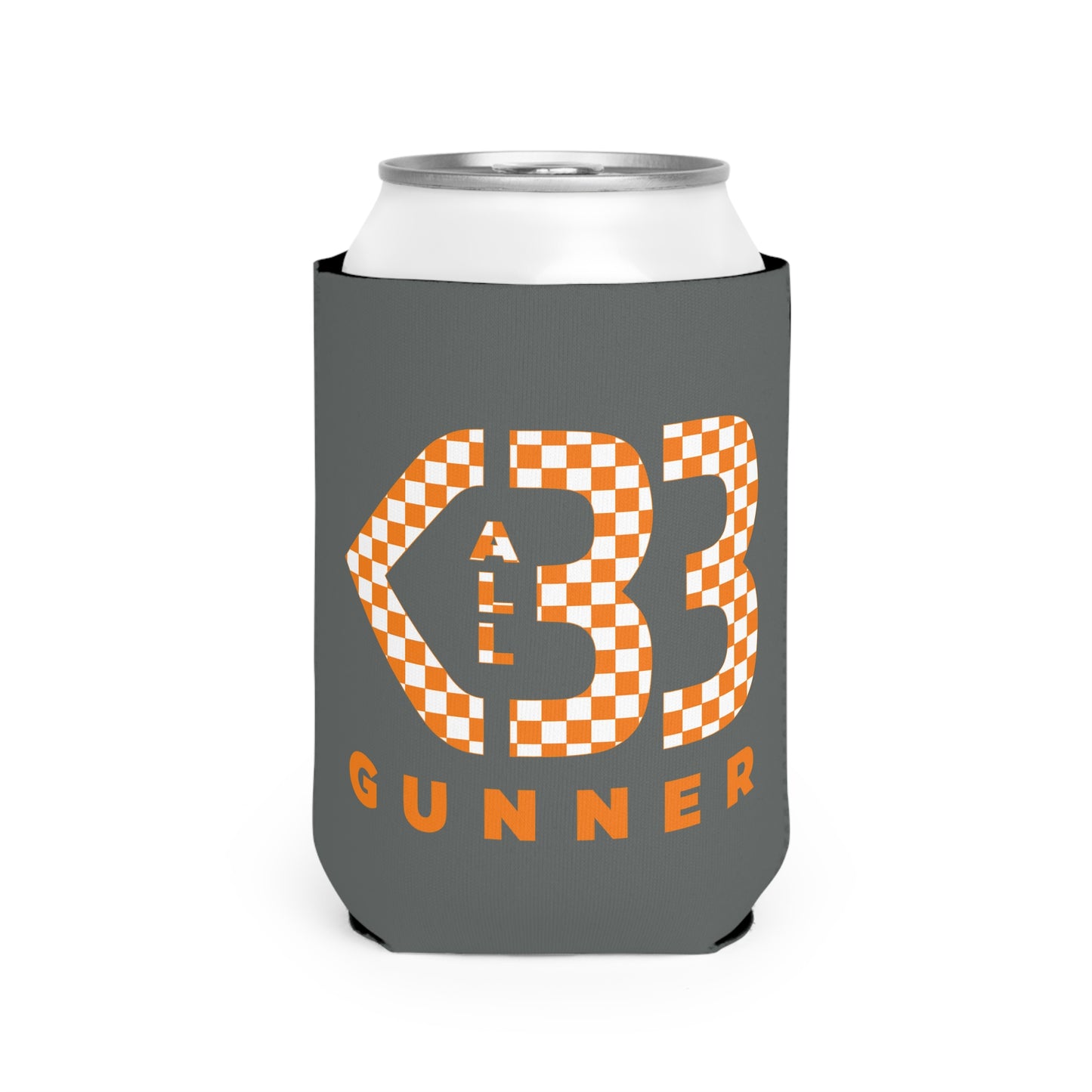 All Heart Gunner Orange/White Checkered Logo - Cooler Sleeve