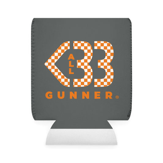 All Heart Gunner Orange/White Checkered Logo - Cooler Sleeve