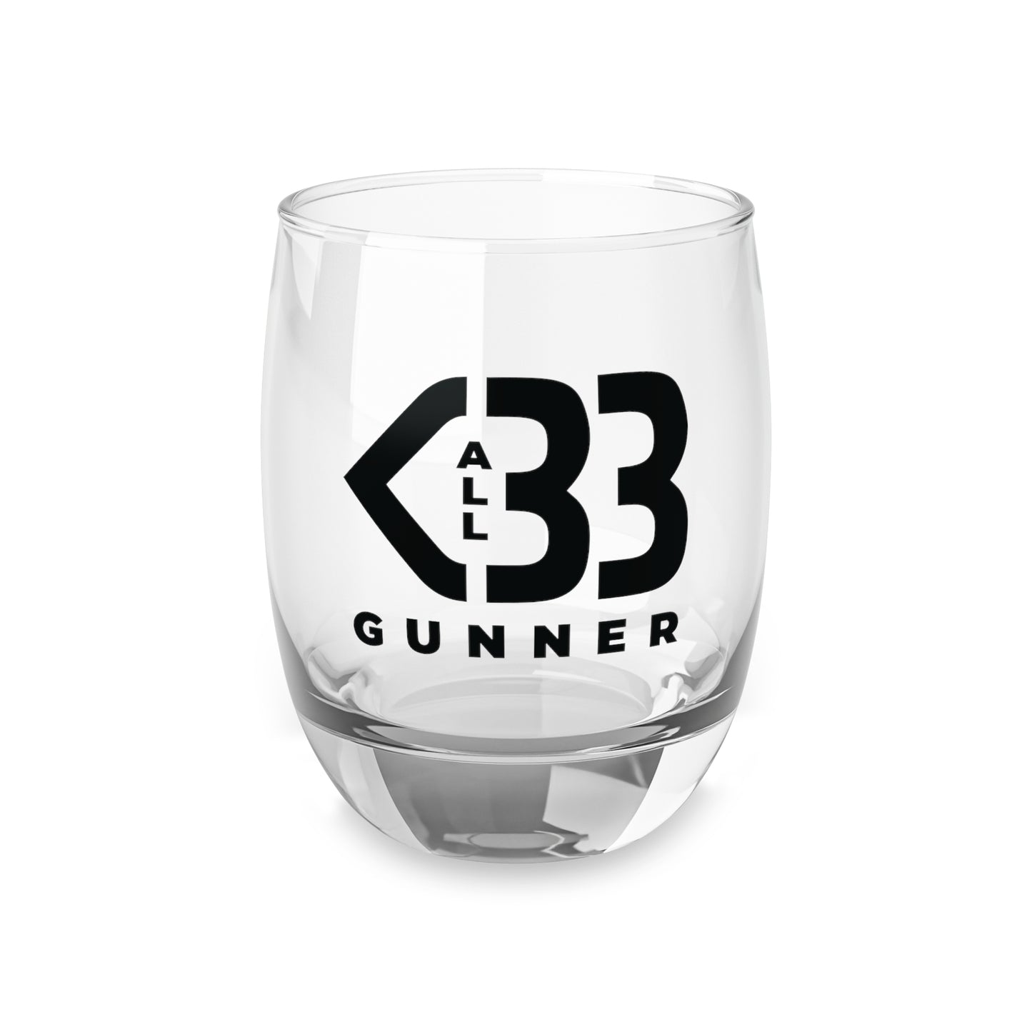 All Heart Gunner Black Logo - 6oz Whiskey Glass