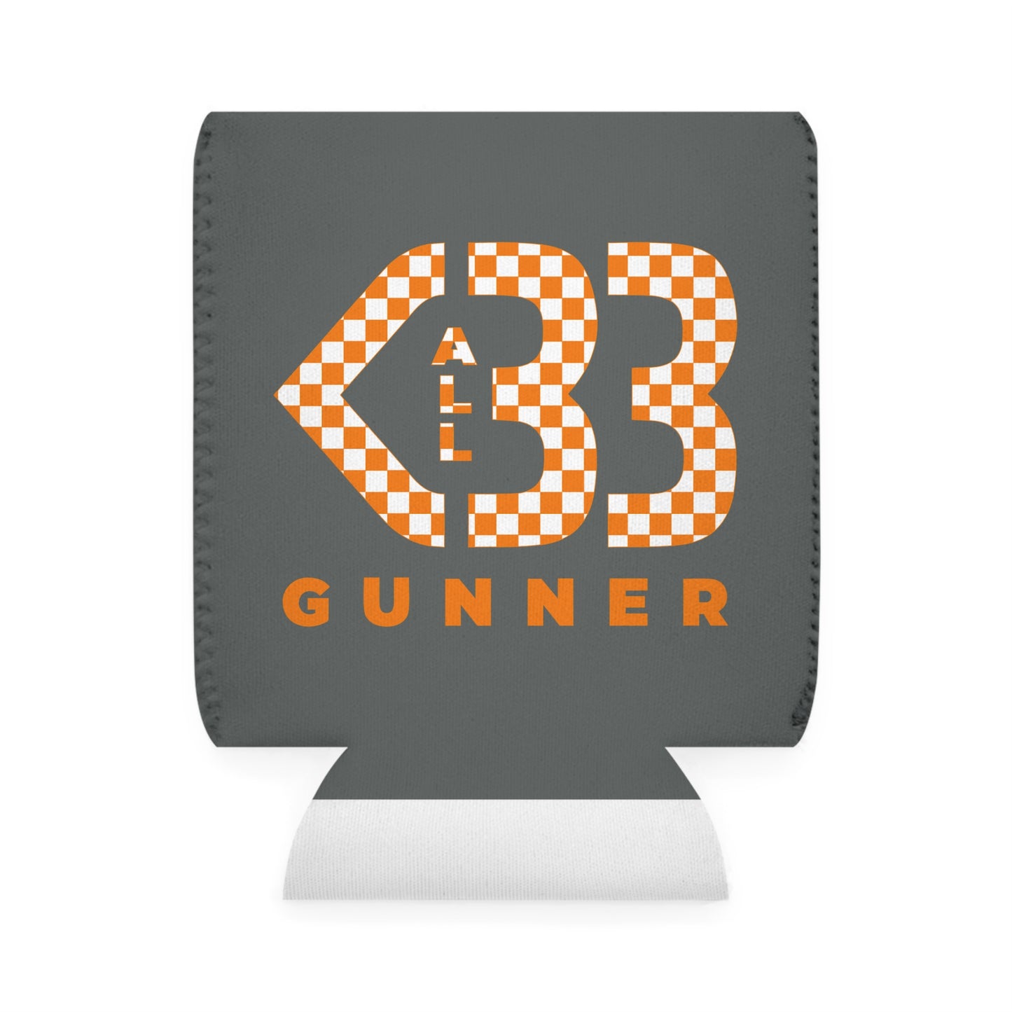 All Heart Gunner Orange/White Checkered Logo - Cooler Sleeve