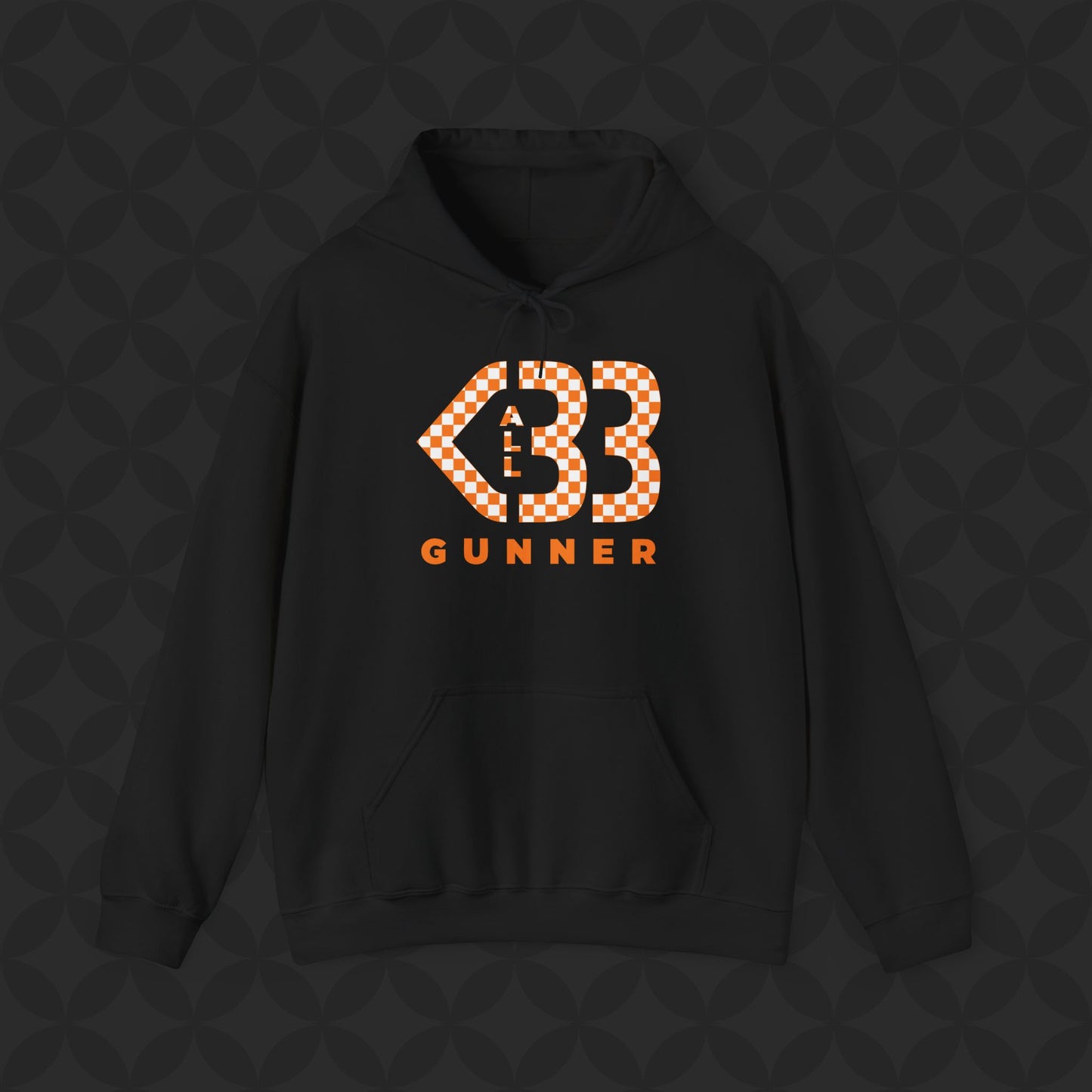 Hoody - All Heart Gunner - Orange/White Checkered Logo