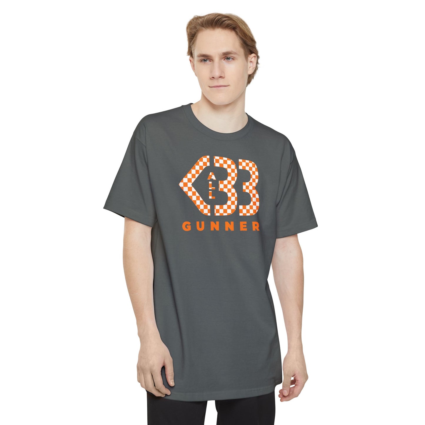 Tall Shirt - All Heart Gunner - Orange/White Checkered Logo