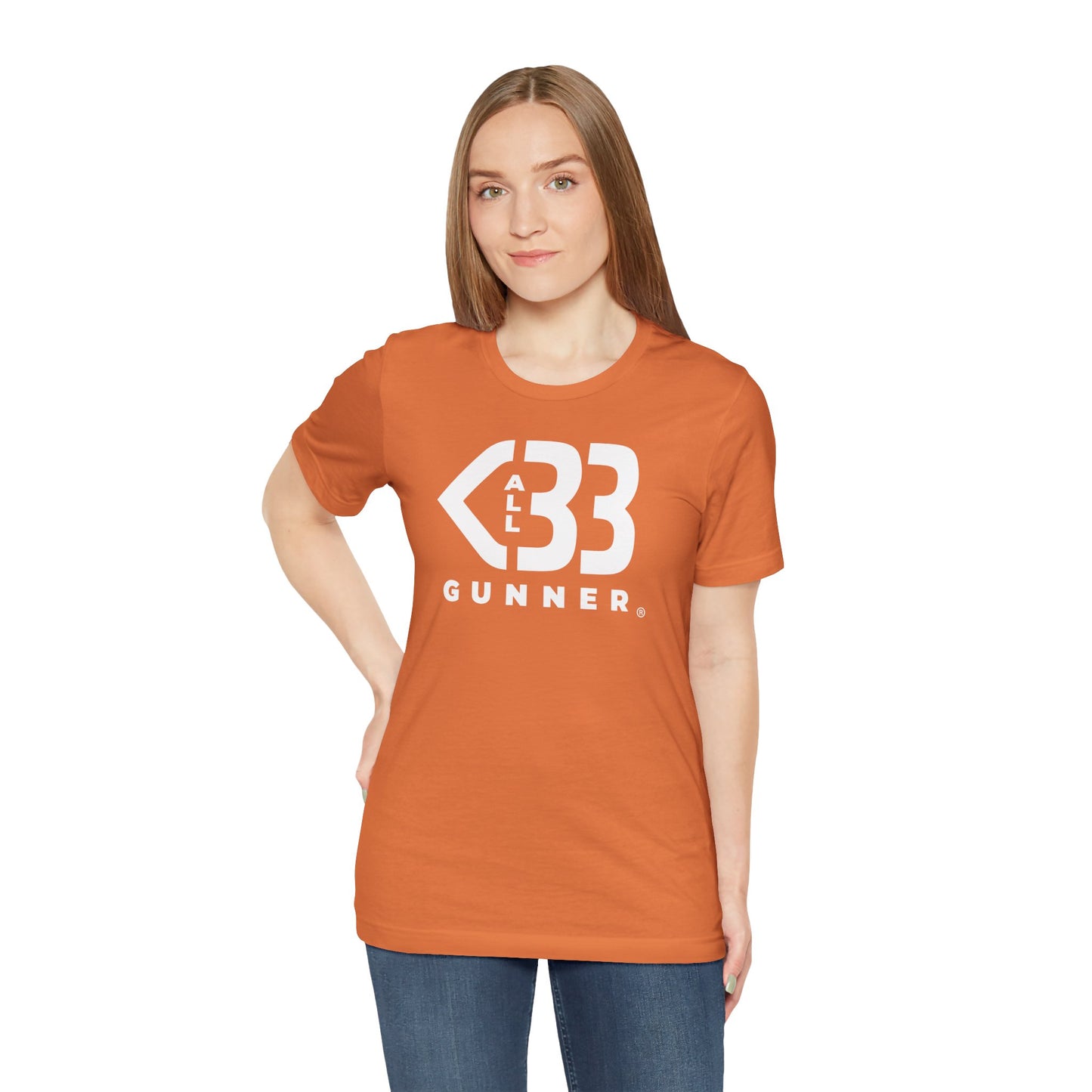 All Heart Gunner Burnt Orange Tee - White Logo
