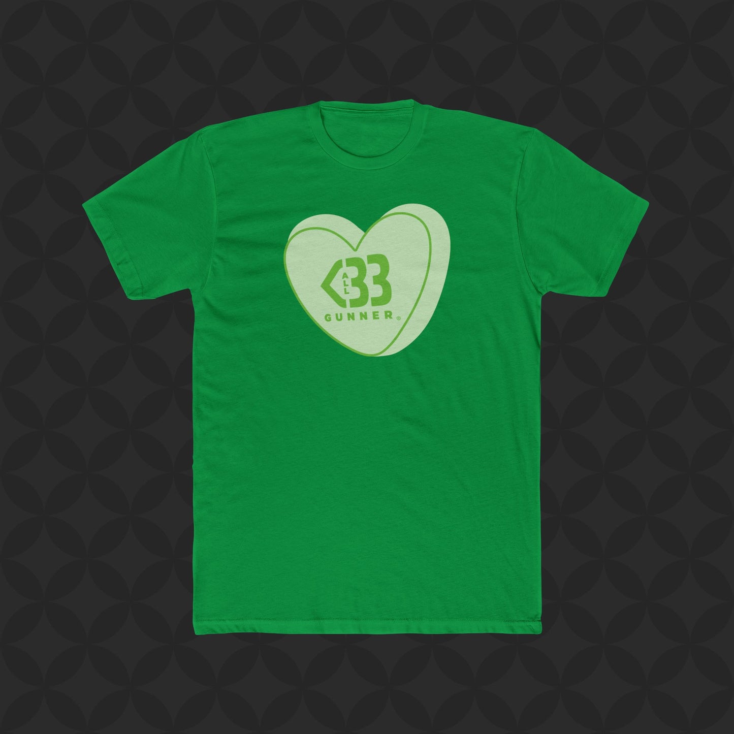 Green Candy Heart Logo - All Heart Gunner