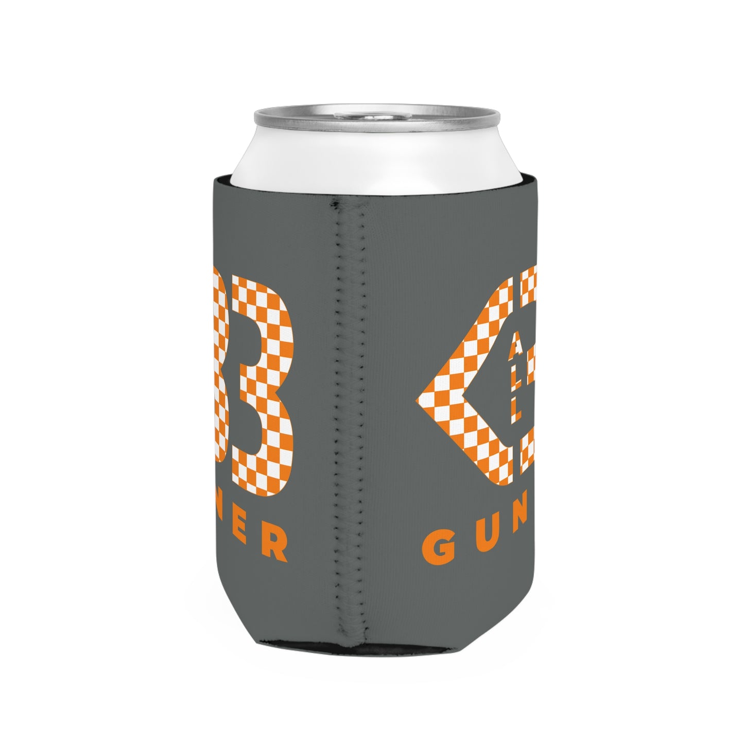 All Heart Gunner Orange/White Checkered Logo - Cooler Sleeve